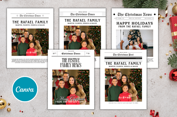 Download 5 Christmas Mockup Newspaper Bundle - Spa Collection