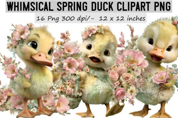 Download Whimsical Spring Duck Clipart Png - Duck clipart Collection