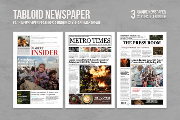 Download Bundle Tabloid Newspaper Template - Spa Collection