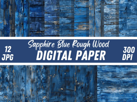 Download Sapphire Blue Rough Wood Backgrounds - Blue Collection