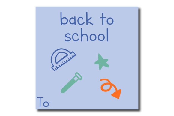 Download Blue Card Back to School Stationary - Blue Collection