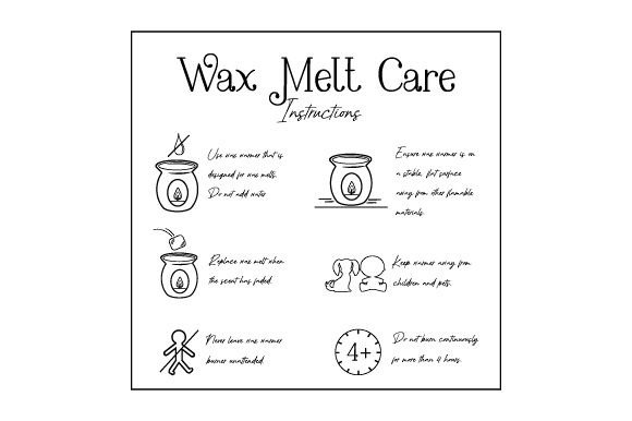 Download Wax Melt Care Card - Back - Wax Collection