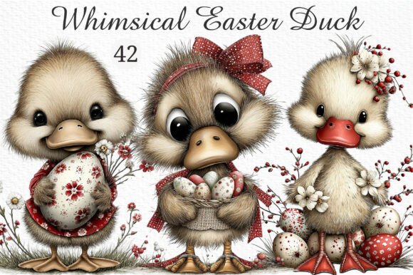 Download Whimsical Easter Duck Clipart Png - Duck clipart Collection