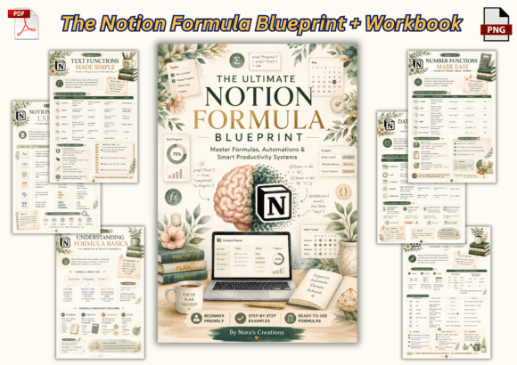 Download The Notion Formula Blueprint + Workbook - Blue Collection