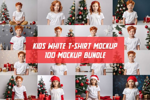 Download Kids White Tshirt Mockup Bundle - White tshirt mockup bundle Collection