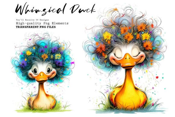 Download Whimsical Duck Clipart Bundle - Premium Resources