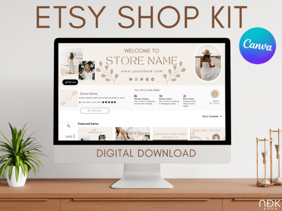 Download Boho Etsy Shop Branding Templates Canva - Branding templates Collection